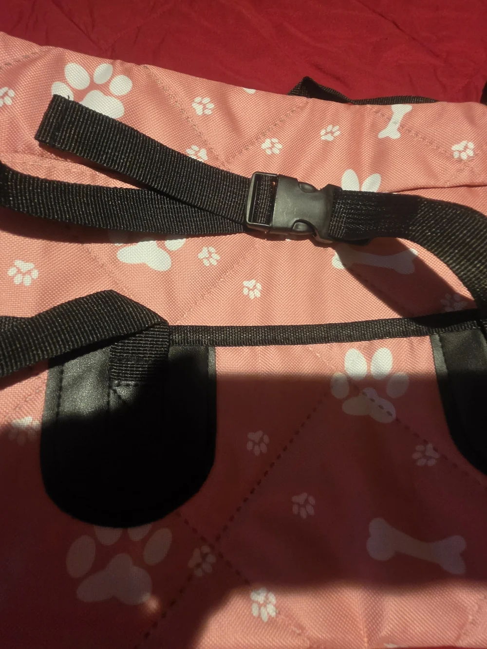 You Choose Color...Pet Car Seat Cover with Paw Print Design - Pink Or Gray